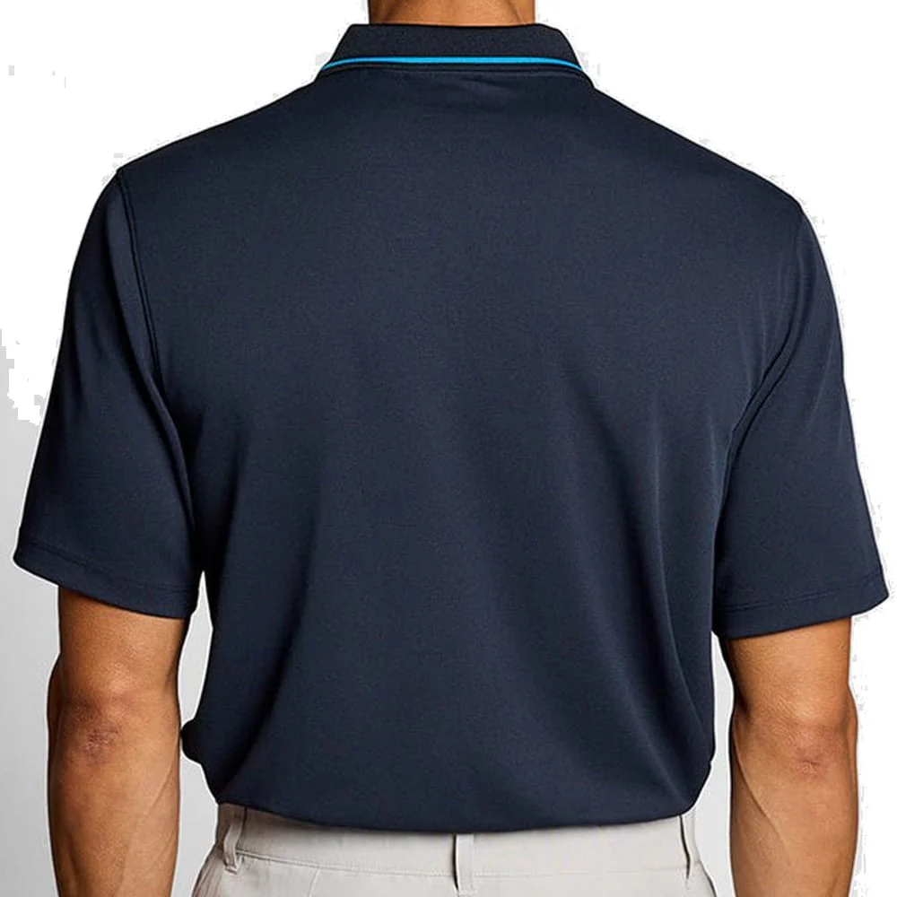Lyle & Scott Golf 1874 Tipped Tech Polo Shirt - Dark Navy - Image 2
