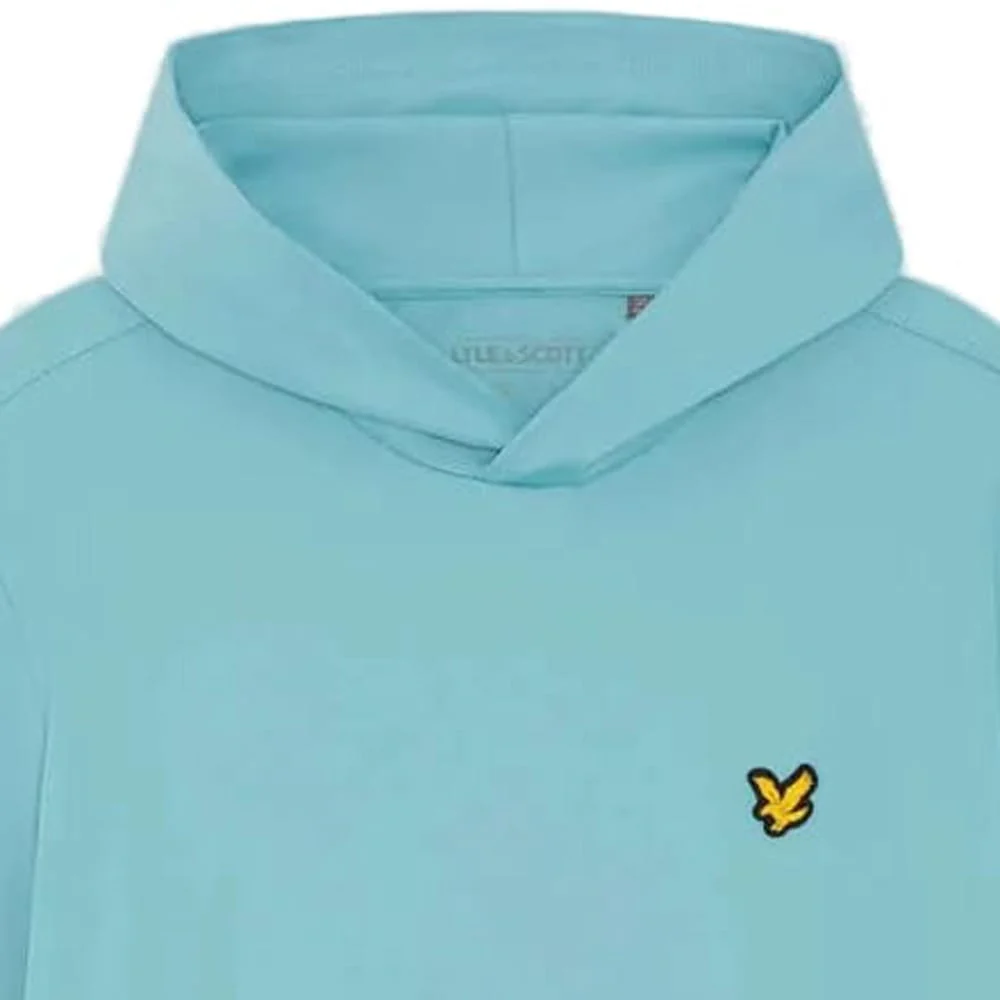 Lyle & Scott Golf Core Midlayer Hoodie - Aquamarine Blue - Image 2