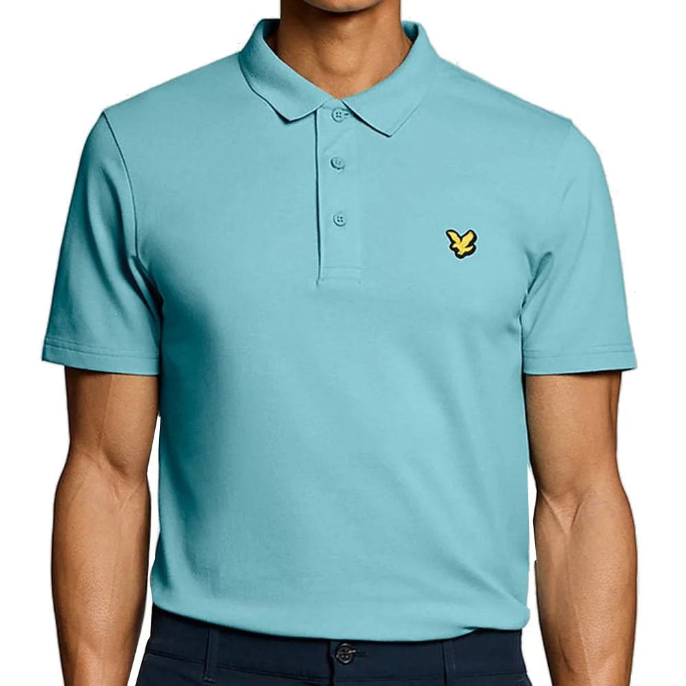 Lyle & Scott Golf Core Polo Shirt - Aquamarine Blue - Image 3