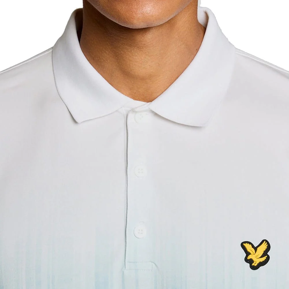 Lyle & Scott Golf Gradient Polo Shirt - Aquamarine Blue - Image 5