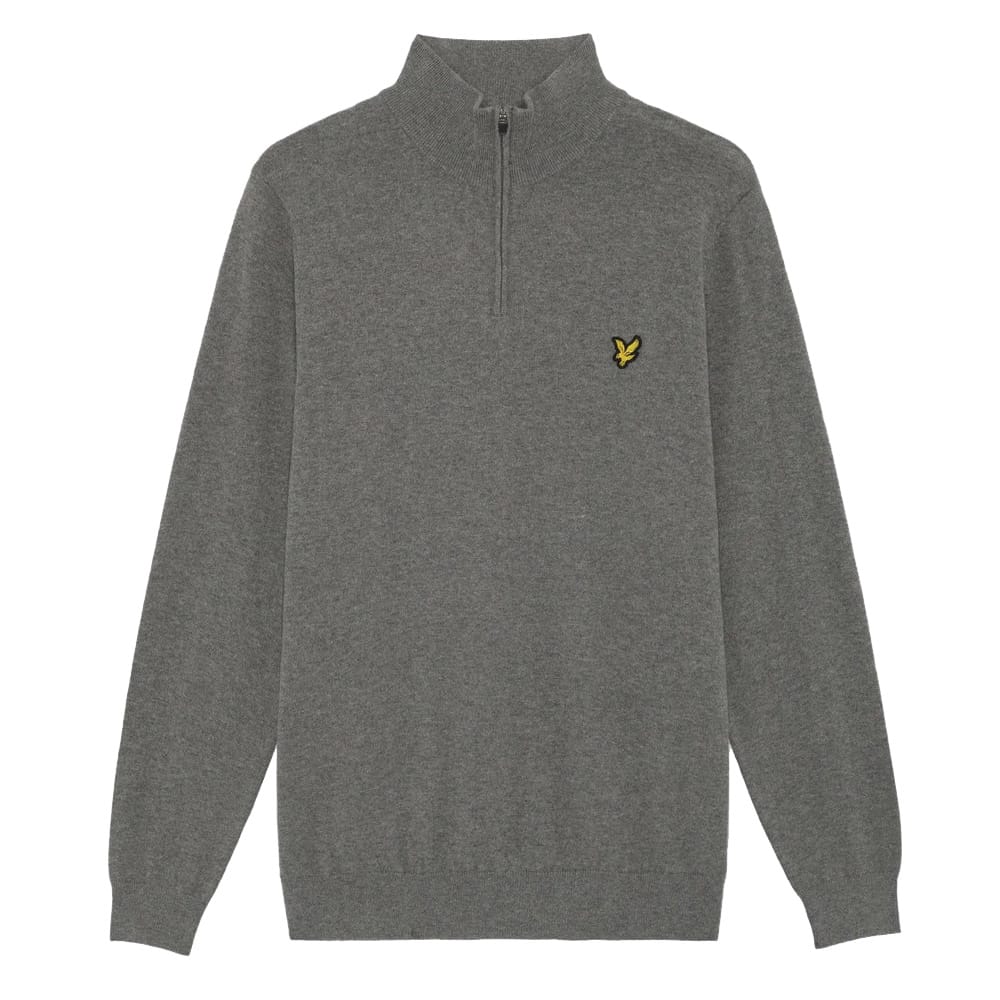 Lyle & Scott Golf Quarter Zip Jumper - Mid Grey Marl