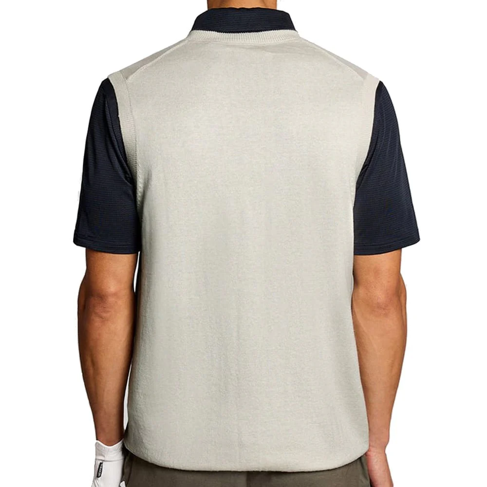 Lyle & Scott Golf V Neck Light Weight Vest - Cloud - Image 2