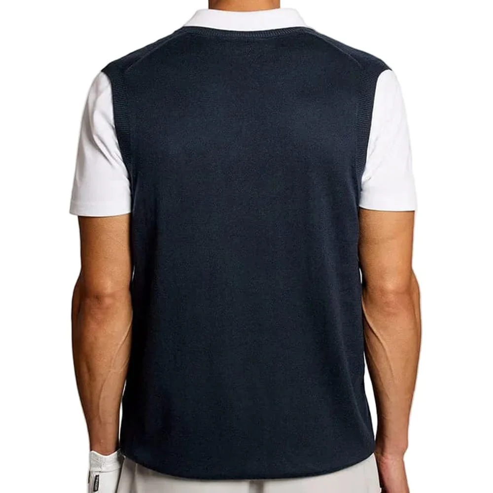 Lyle & Scott Golf V Neck Light Weight Vest - Dark Navy - Image 2