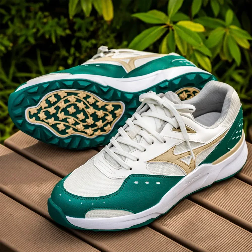 Mizuno Contender GS Spikeless Shoes - Alpine Green/Pale Khaki/Snow White - Image 5
