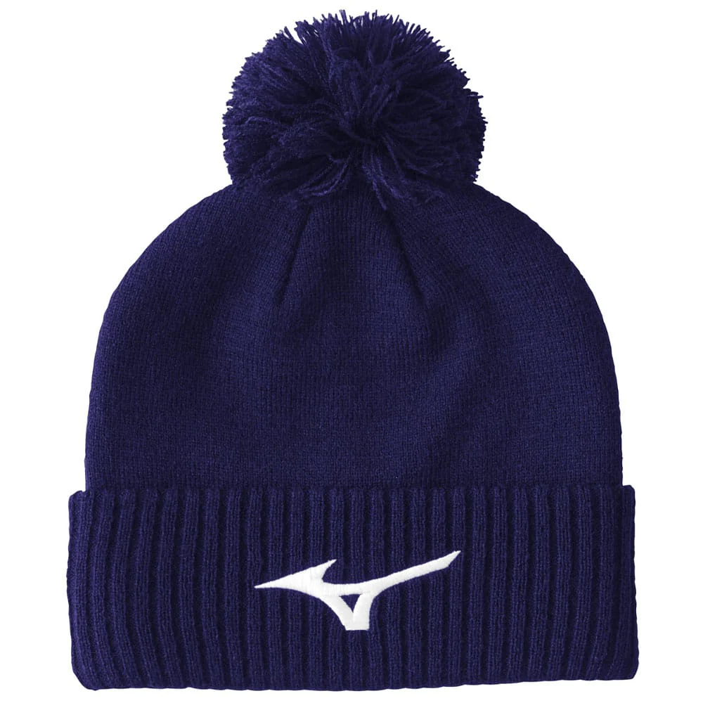 Mizuno Crested Bobble Hat - Navy - Image 2