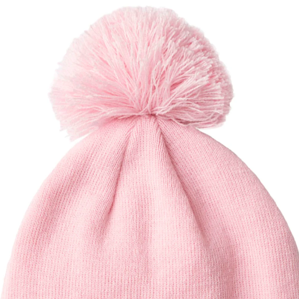 Mizuno Crested Bobble Hat - Pink - Image 3