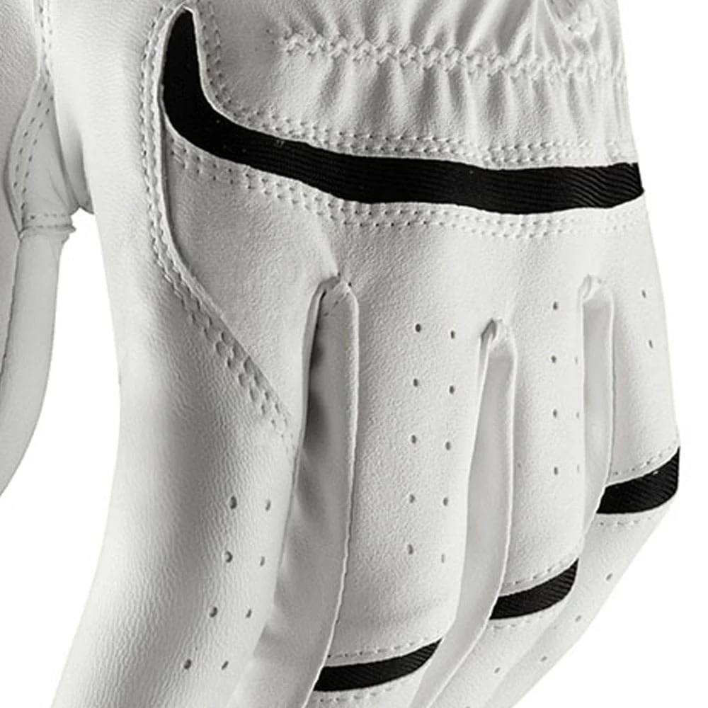 Mizuno Elite Leather Golf Glove - White - 3 Pack - Image 5