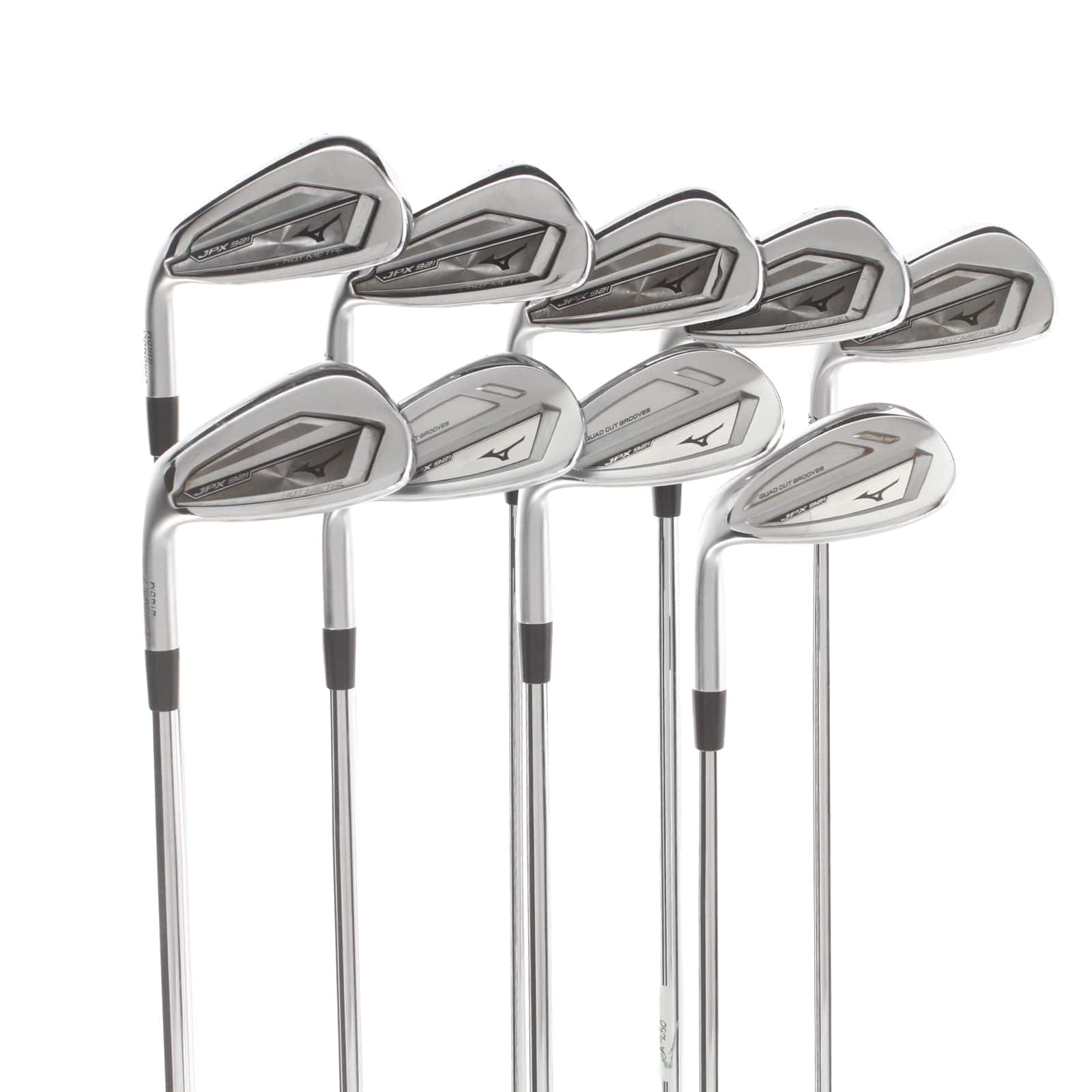 Mizuno JPX 921 Hot Metal Steel Mens Left Hand Irons 5-GW+SW+LW Regular - Dynamic Gold 105