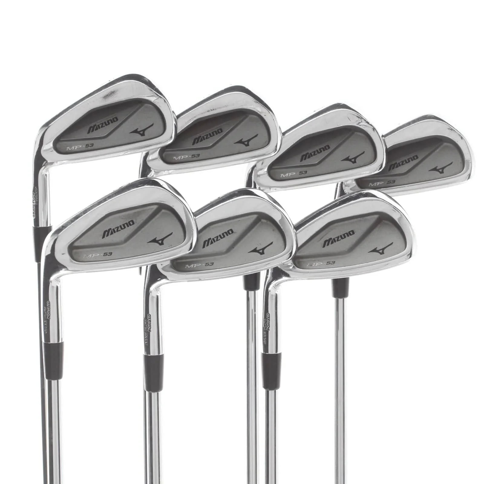 Mizuno MP-53 Steel Mens Left Hand Irons 4-PW Regular - Dynamic Gold