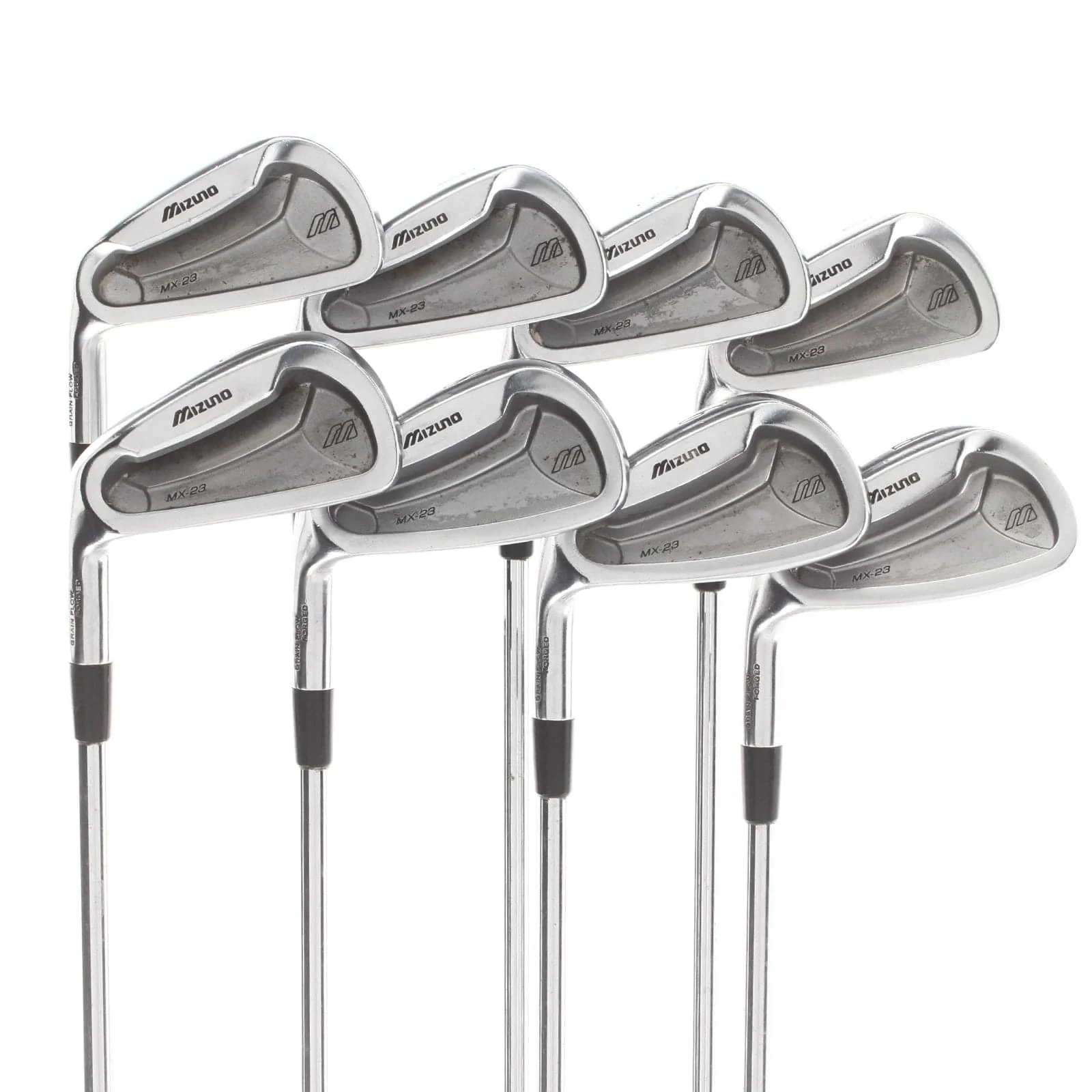 Mizuno MX-23 Steel Mens Left Hand Irons 3-PW Stiff - Dynamic Gold Lite S300