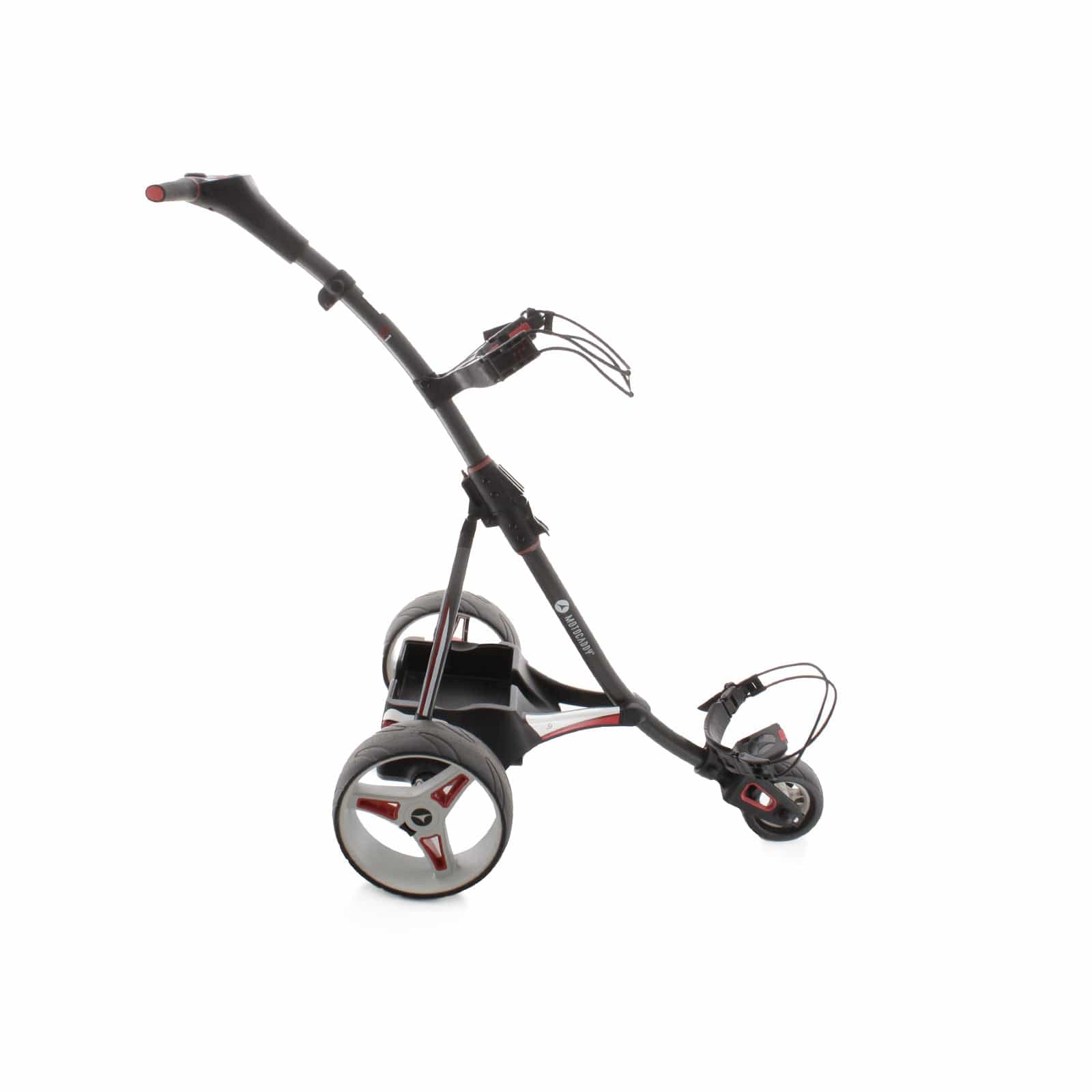 Motocaddy S1 3-Wheel Electric Trolley 18 Hole Lead Acid - Black White - Image 3
