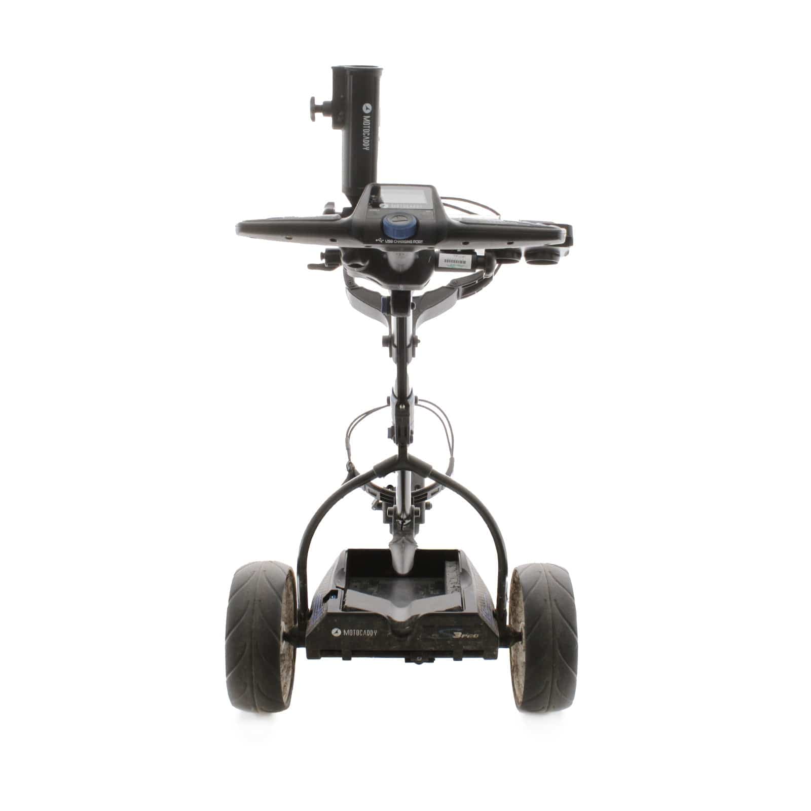 Motocaddy S3 Pro 3-Wheel Electric Trolley 27 Hole Lead Acid - Black/Blue - Image 4