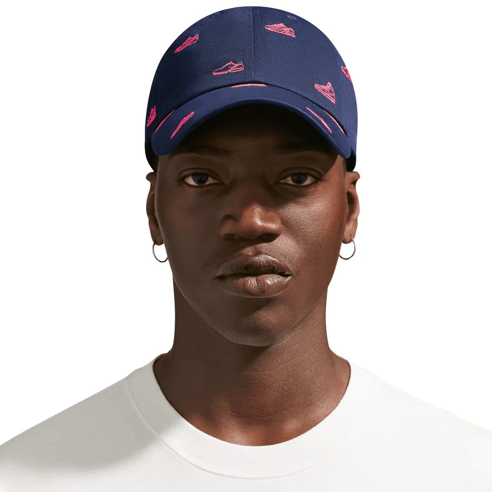 Nike Club Unstructured Golf Cap - College Navy/Hot Lava
