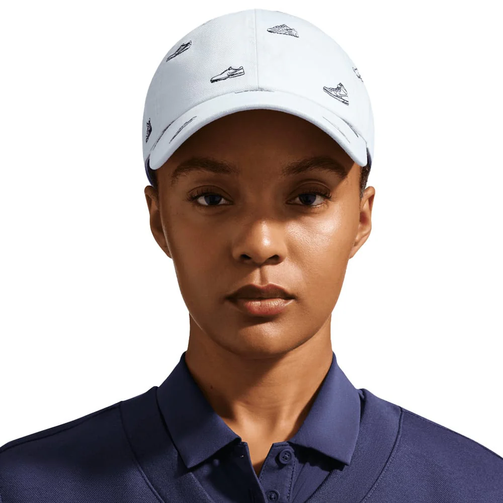 Nike Club Unstructured Golf Cap - Photon Dust/College Navy - Image 3