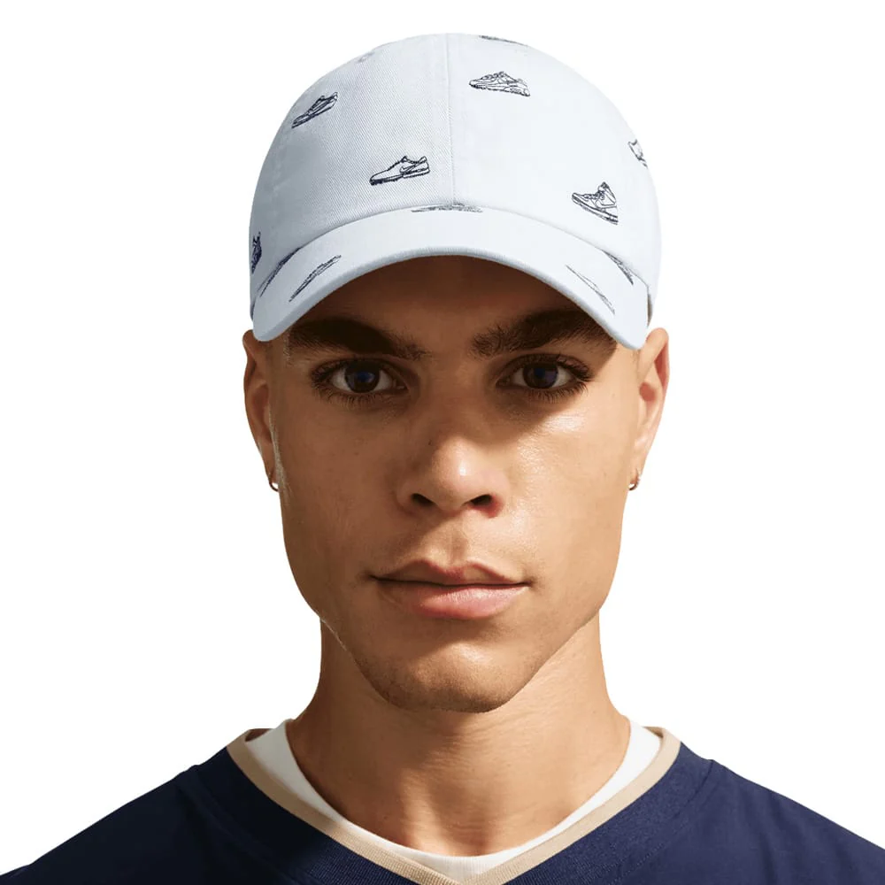 Nike Club Unstructured Golf Cap - Photon Dust/College Navy - Image 5