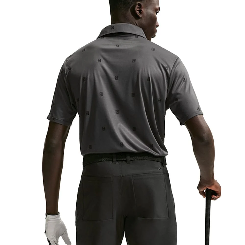 Nike Dri-Fit Par 5 Icon Stack Polo Shirt - Anthracite/Black - Image 2