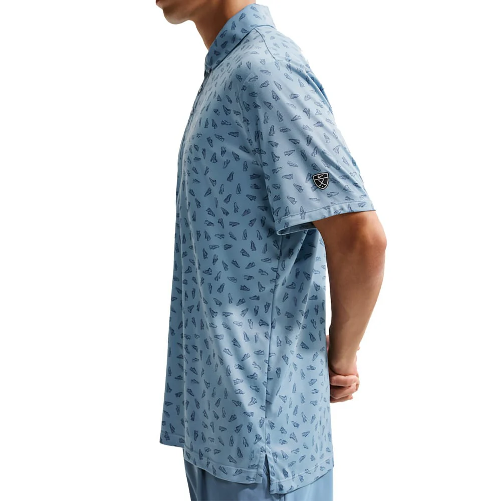 Nike Dri-Fit Par 5 Shoe Print Polo Shirt - Work Blue/Work Blue - Image 5