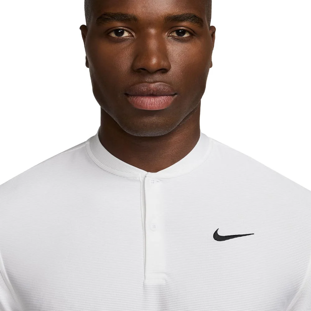 Nike Dri-Fit Velocity Blade Polo Shirt - White/Black - Image 3