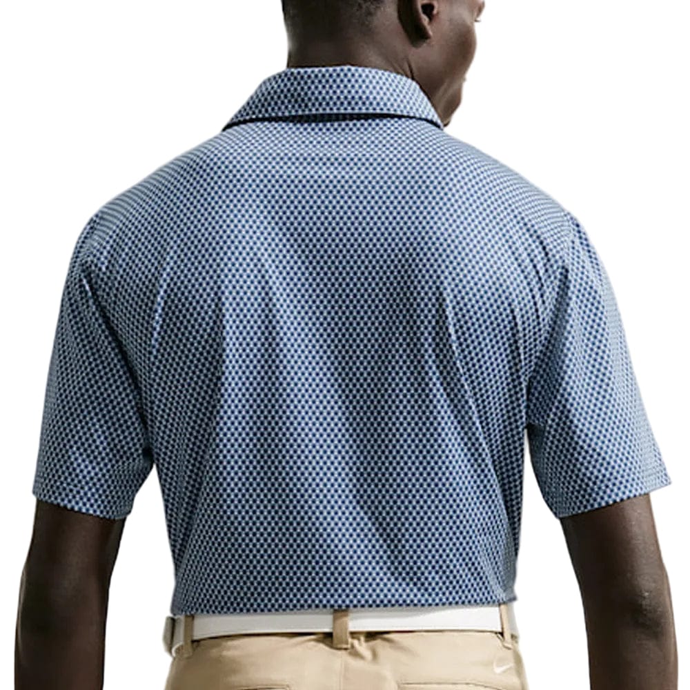 Nike Dri-Fit Velocity Floral Print Polo Shirt - Work Blue/College Navy/White - Image 2