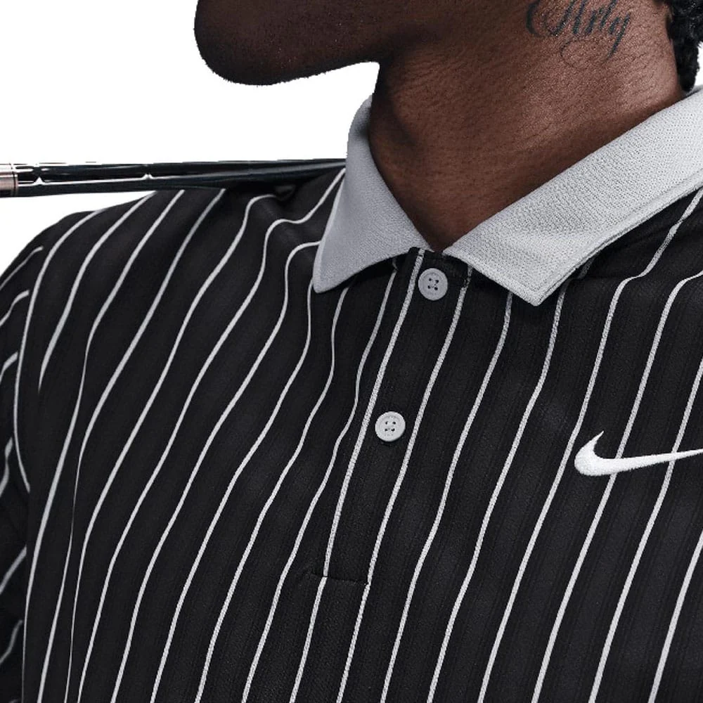 Nike Dri-Fit Victory+ Polo Shirt - Anthracite/Wolf Grey/White - Image 3
