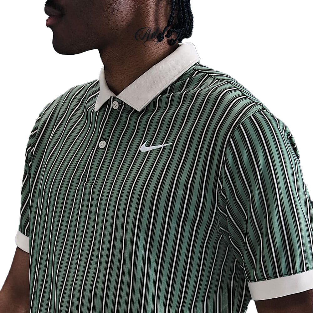Nike Dri-Fit Victory+ Polo Shirt - Clay Green/Lt Orewood Brn/White - Image 3