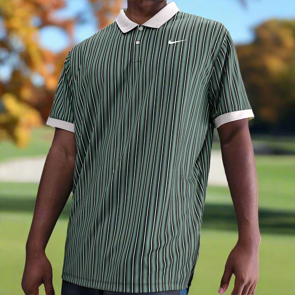 Nike Dri-Fit Victory+ Polo Shirt - Clay Green/Lt Orewood Brn/White - Image 5