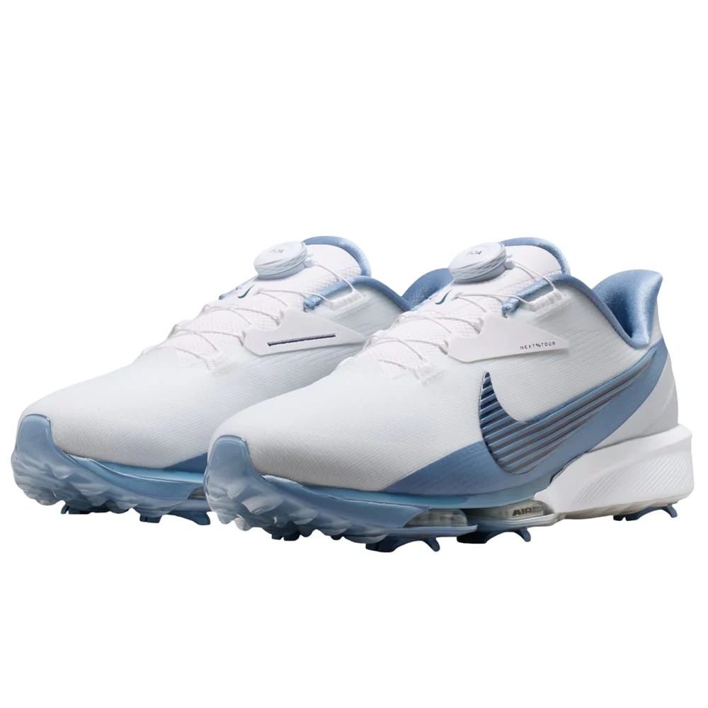 Nike Next% Tour 3 Waterproof Spiked Shoes - White/Thunder Blue/Work Blue - Image 3