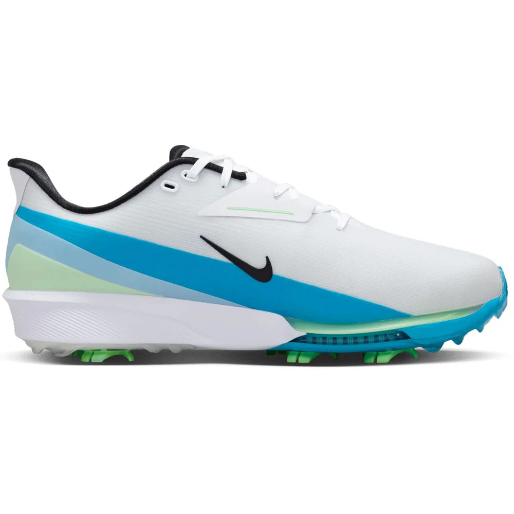 Nike Next% Tour 3 Waterproof Spiked Shoes - White/Black/Summit White/Light Current Blue - Image 6