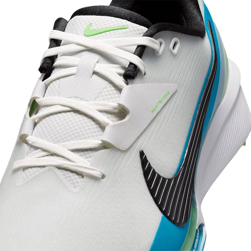 Nike Next% Tour 3 Waterproof Spiked Shoes - White/Black/Summit White/Light Current Blue - Image 8