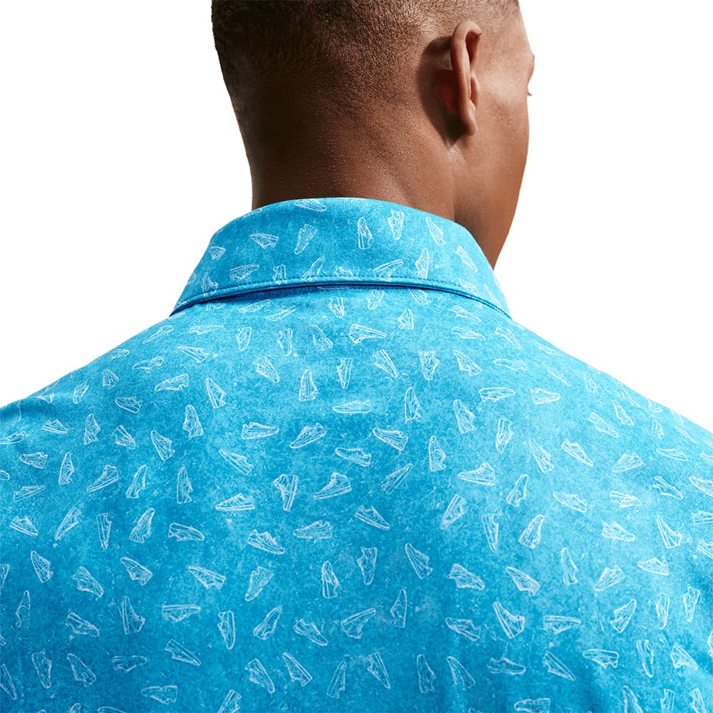 Nike Par Dri-Fit Grass Print Polo Shirt - Aurora Blue - Image 3