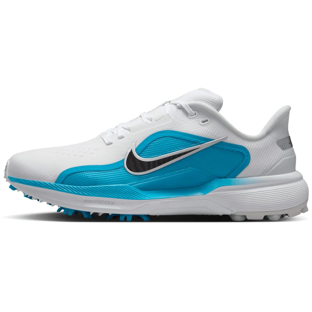 Nike Pegasus 1 G Waterproof Spiked Shoes - White/Black/Light Current Blue - Image 3