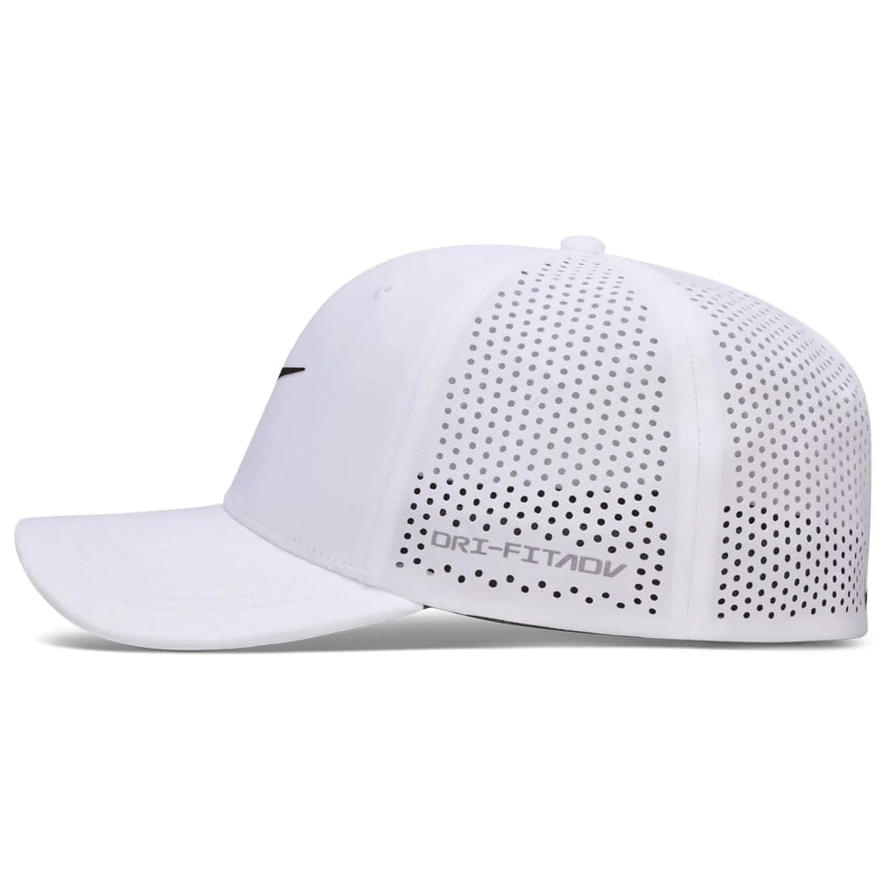 Nike Rise Dri-Fit Adv SwooshFlex Structured Golf Cap - White/Anthracite/Black - Image 3