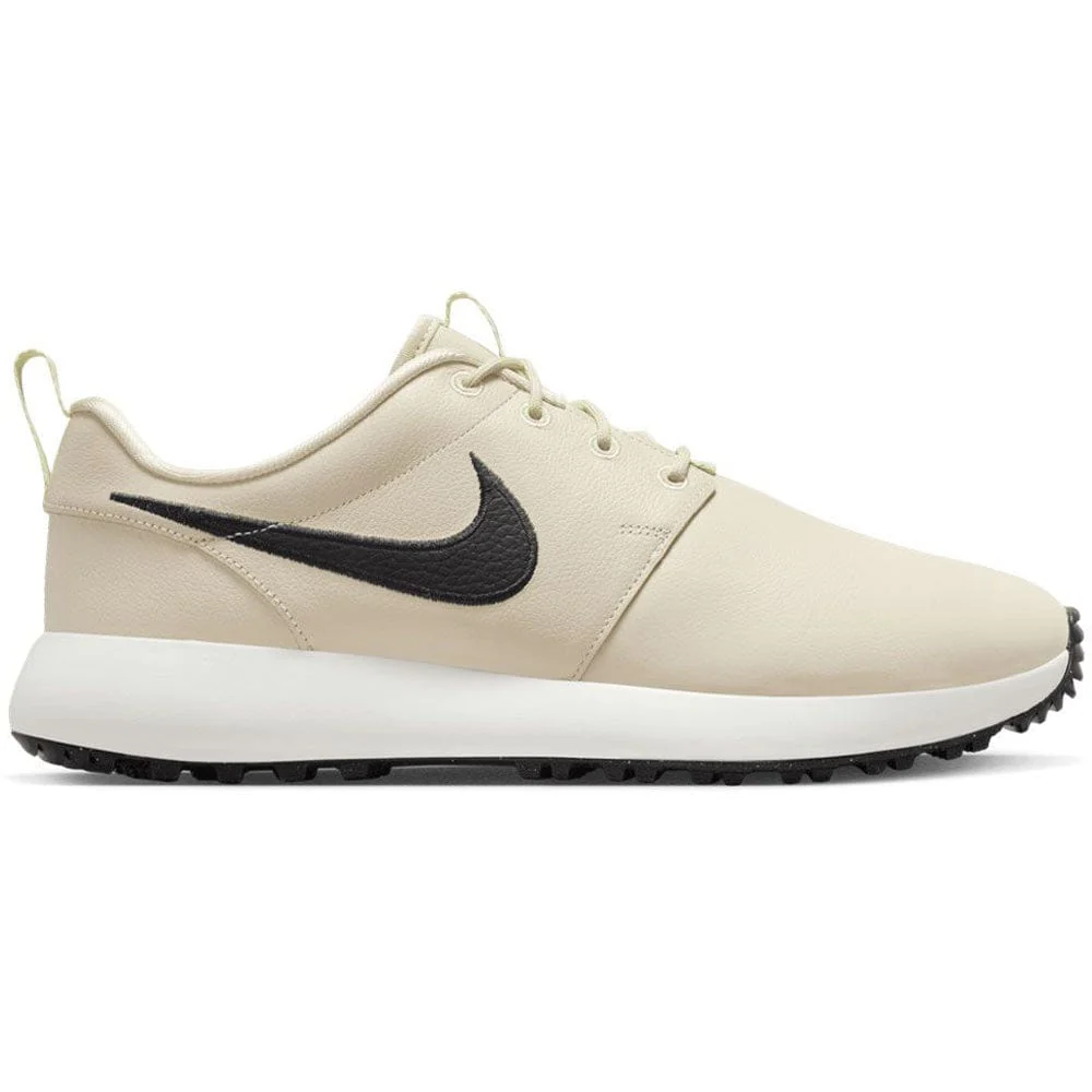 Nike Roshe Golf Premium Waterproof Spikeless Shoes - Light Khaki/Black/Light Liquid Lime/Sail - Image 3
