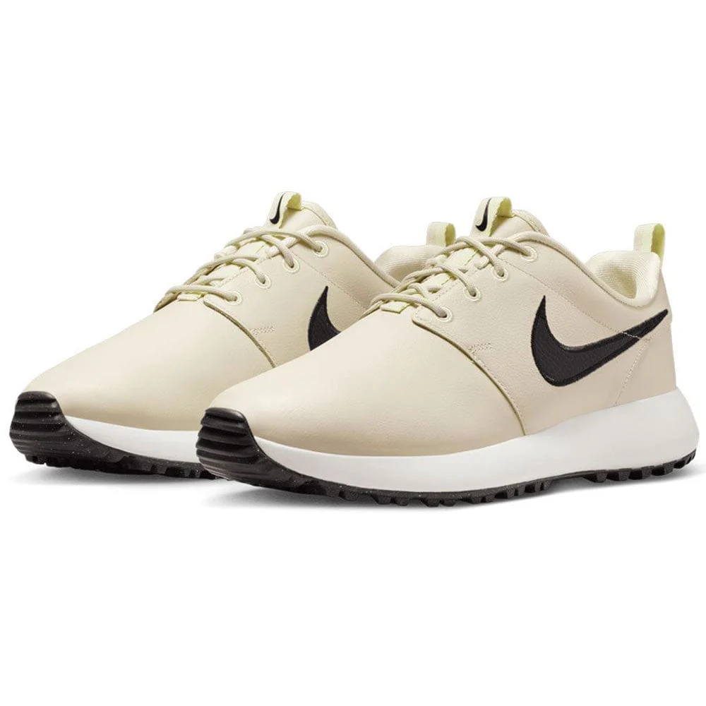 Nike Roshe Golf Premium Waterproof Spikeless Shoes - Light Khaki/Black/Light Liquid Lime/Sail - Image 5