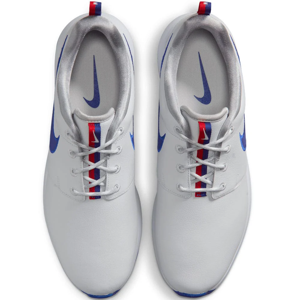 Nike Roshe Golf Premium Spikeless Shoes - Off White/Old Royal/White/Fire Red - Image 12