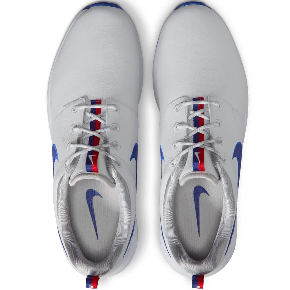 Nike Roshe Golf Premium Spikeless Shoes - Off White/Old Royal/White/Fire Red - Image 3