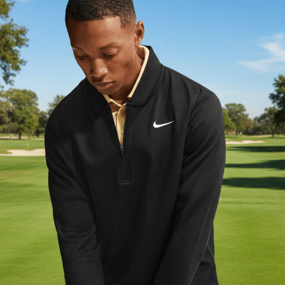Nike Velocity Therma-Fit 1/2 Zip Pullover - Black/White - Image 5