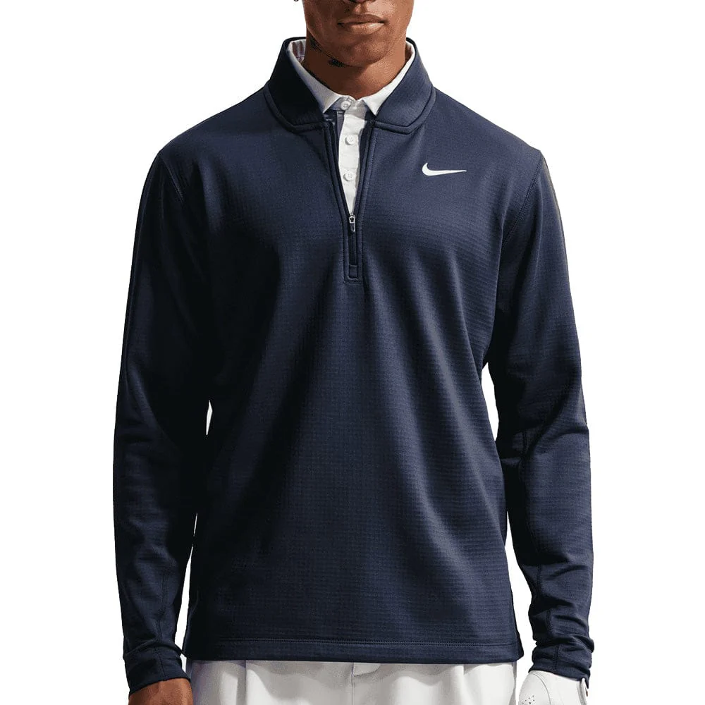 Nike Therma-Fit Velocity 1/2 Zip Pullover - College Navy/White