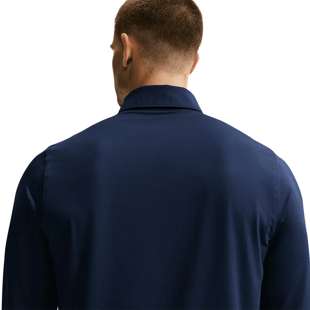 Nike Dri-Fit Velocity Long Sleeve Polo Shirt - College Navy/White - Image 5