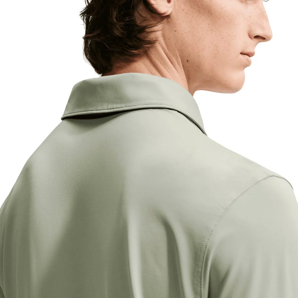 Nike Dri-Fit Velocity Long Sleeve Polo Shirt - Jade Horizon/Black - Image 4