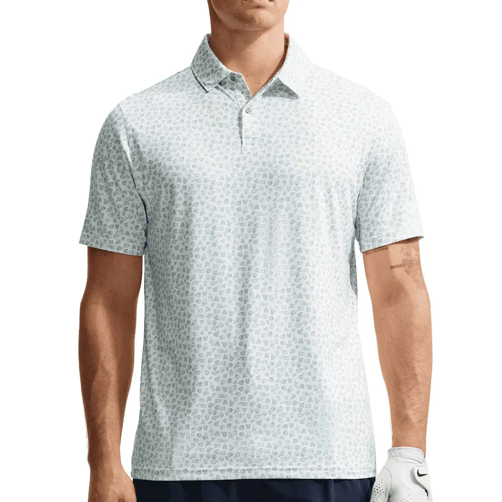 Nike Dri-Fit Velocity Micro-Print Polo Shirt - Baltic Blue/Baltic Blue/White