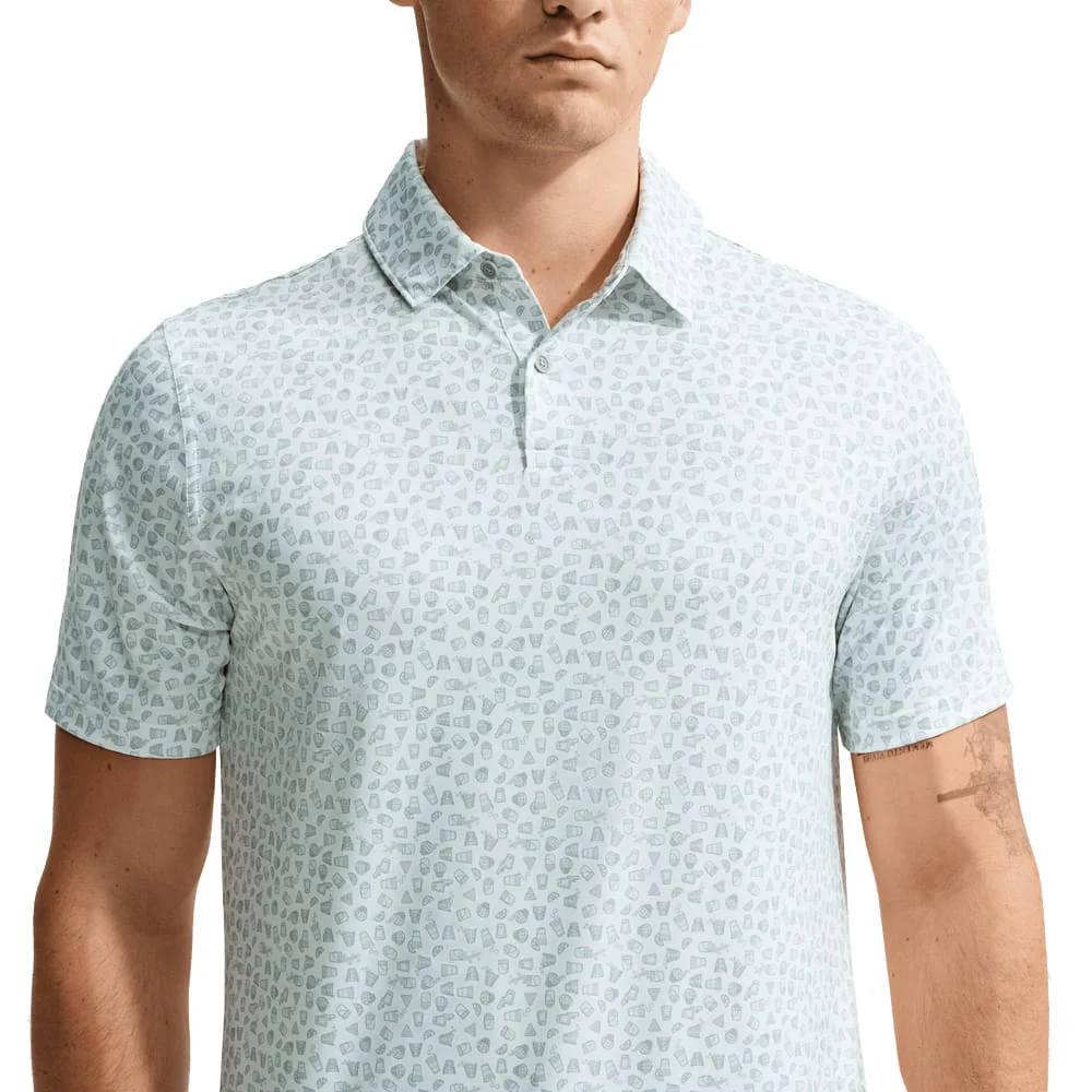 Nike Dri-Fit Velocity Micro-Print Polo Shirt - Baltic Blue/Baltic Blue/White - Image 3