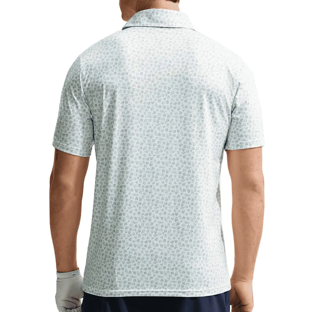 Nike Dri-Fit Velocity Micro-Print Polo Shirt - Baltic Blue/Baltic Blue/White - Image 5