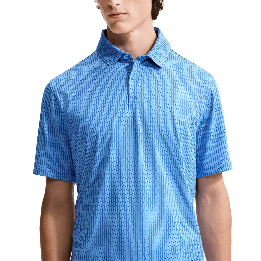 Nike Dri-Fit Velocity Printed Polo Shirt - University Blue/White - Image 2
