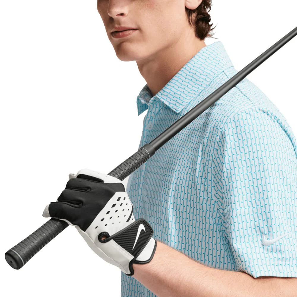Nike Dri-Fit Velocity Printed Polo Shirt - White/Blue - Image 2