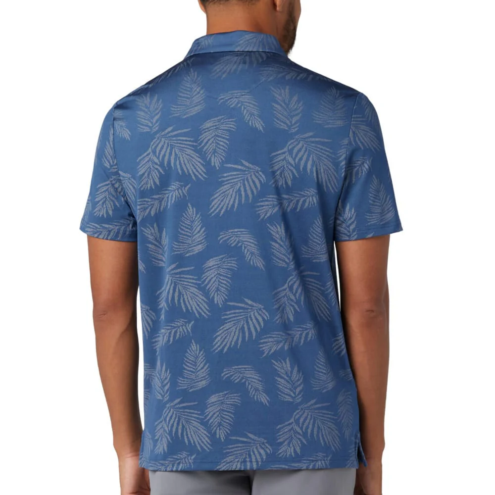 Original Penguin All Over YD Botanical Jacquard Polo Shirt - True Navy - Image 4