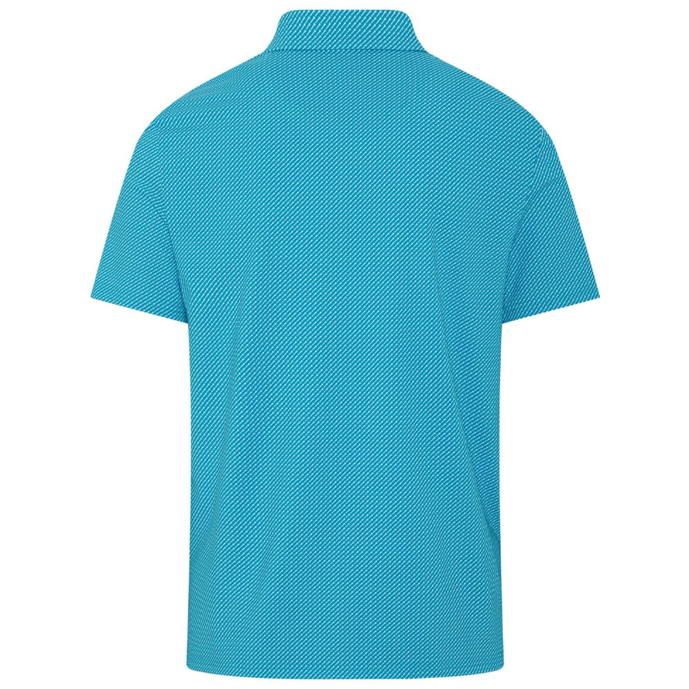 Original Penguin Dimensional "Pete"  Tee Twill Print Polo Shirt - Caribbean Sea - Image 2