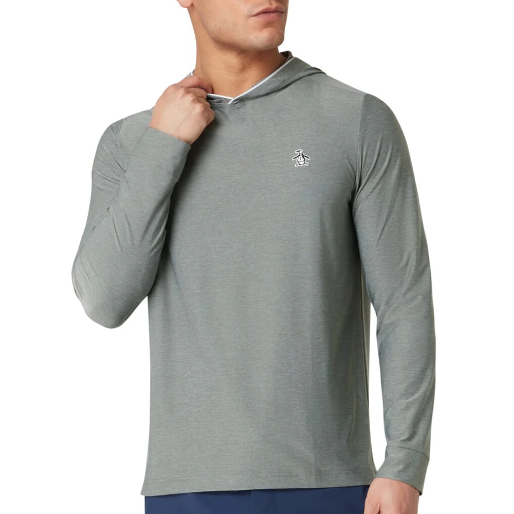 Original Penguin Performance Earl Hoodie Heathered - Quiet Gray Heather - Image 3