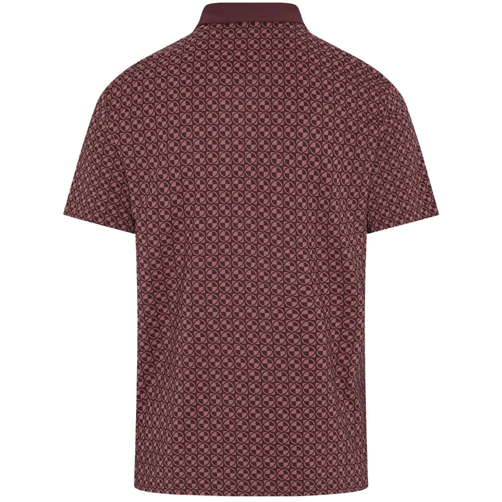 Original Penguin Pete's Check Print Block Polo Shirt - Mauve Wine - Image 2