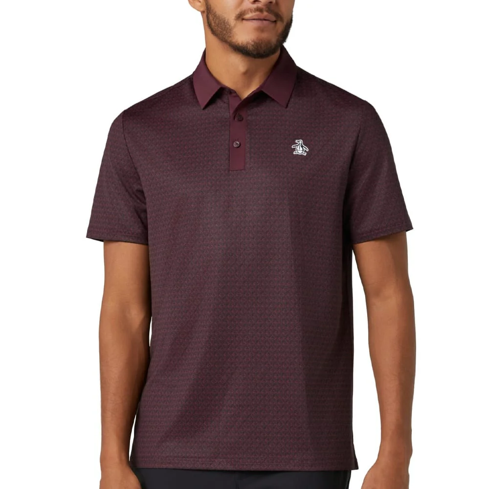 Original Penguin Pete's Tee Time Polo Shirt - Mauve Wine - Image 3